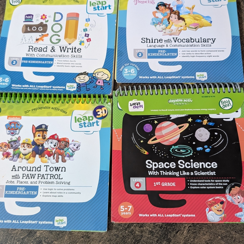 Lot Of 4 Books LeapStart Interactive Learning Books Set Level 2 And 4